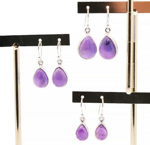 Boucle d'oreille Amethyste Argent 925 – Image 2