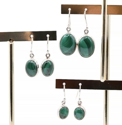 Boucle d'oreille Malachite Argent 925 – Image 2