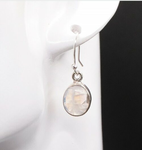 Boucle d'oreille Péristérite Argent 925