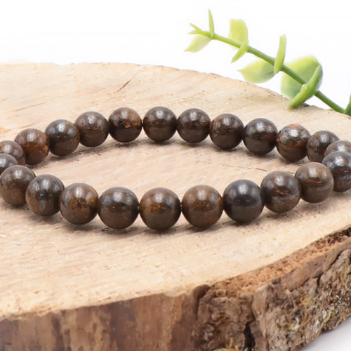 Bracelet Bronzite Boules 8 mm