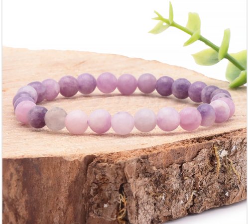 Bracelet Lépidolite Boules 8 mm