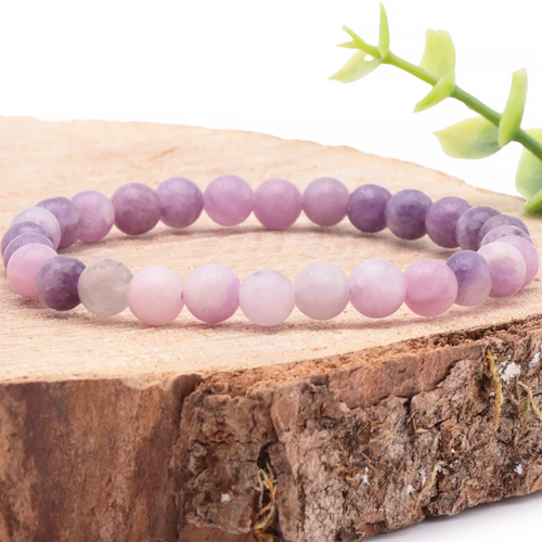 Bracelet Lépidolite Boules 8 mm