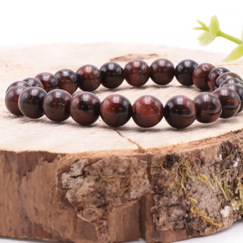 Bracelet Oeil de Taureau Boules 8 mm