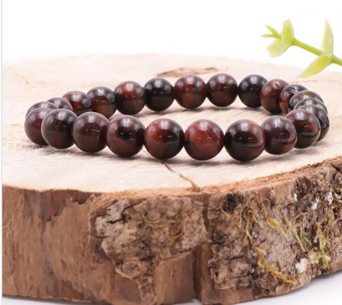 Bracelet Oeil de Taureau Boules 6 mm