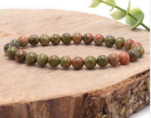 Bracelet Unakite Boules 8 mm