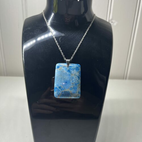 Pendentif Apatite Bleue