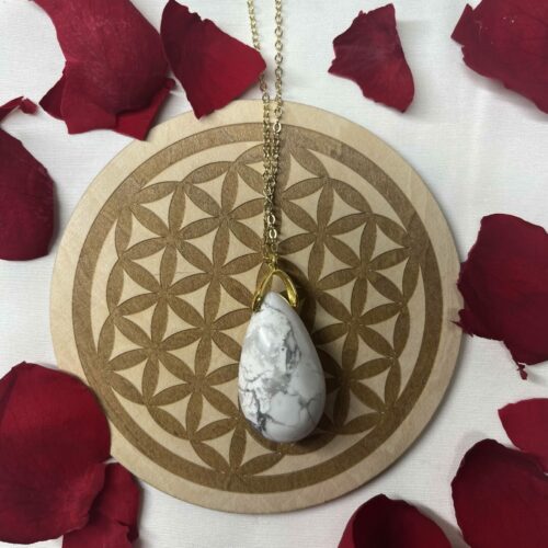 Pendentif Howlite Blanche