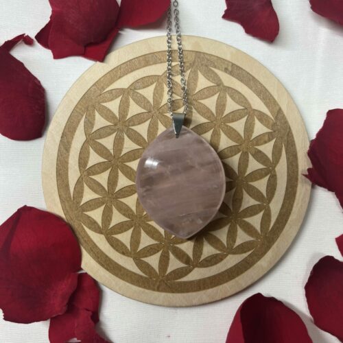 Pendentif Quartz Rose