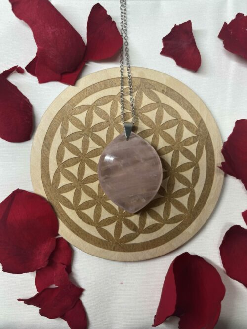 Pendentif Quartz Rose