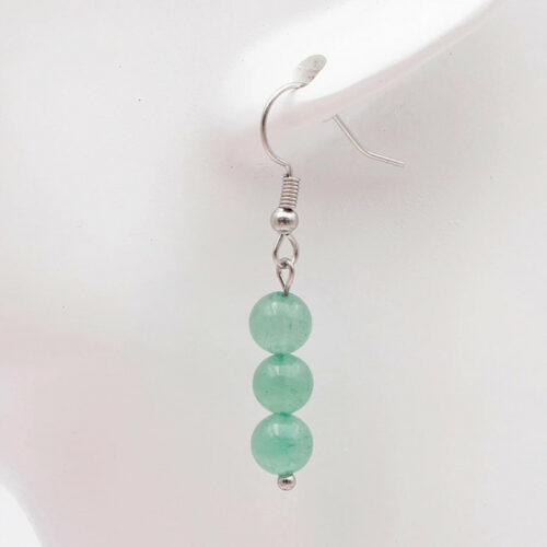 Boucle d'oreille Aventurine Verte