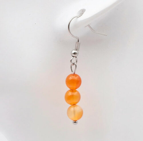 Boucle d'oreille Cornaline