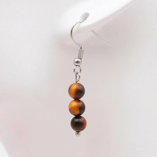 Boucle d'oreille Oeil de Tigre